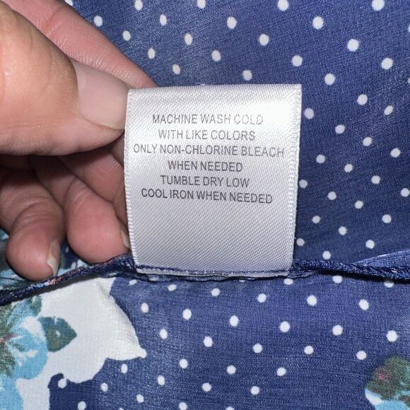 Modcloth Navy Blue "Girl About Easton Tunic in Floral Dots", Size 3X plus size - Picture 6 of 6